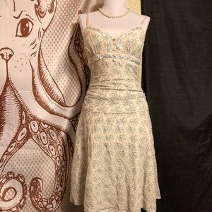 Blue & Cream Lace Dress!
